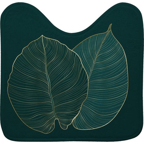 Tapis Contour WC (45 x 45 cm) Jade, Microfibre Imprimée (1/5)