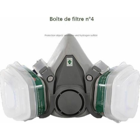 7 pièces/ensemble 6200 masque à gaz demi-masque Anti-poussière gaz chimique peinture en aérosol odeur masque de protection anti-fumée décoration (1/3)