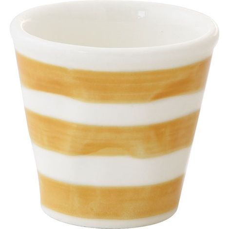 Tassendeckel aus handbemalter Keramik, 60 ml Farbmix Gelb - Pozzi Milano Spa
