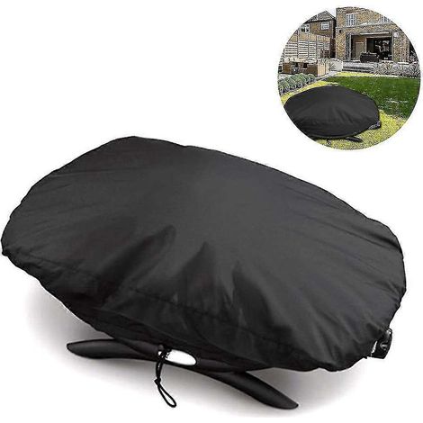 Housse de barbecue étanche 2024 pour Weber série Q, compatible avec les barbecues à gaz Weber Q1000 et Q100. Convient également aux modèles Q1200, Q1400, Q1000, Q140 et Q120. (1/5)