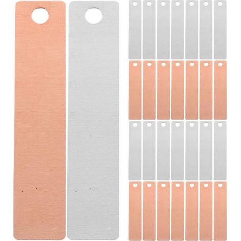 30 paires d'électrodes en cuivre-zinc pour expériences sur les piles à fruits, électroplacage et recherche scientifique. Feuilles de cuivre et de zinc. (1/3)