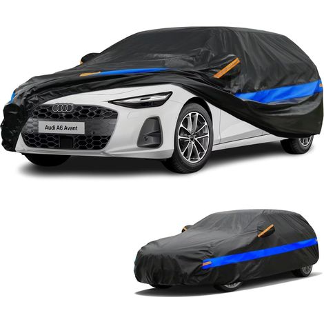 Bache Voiture Exterieur Break,Housse Protection Voiture 100% Etanche Anti UV Soleil Anti Rayure,Bâche pour A6 Avant,Série 5 Touring,V90,etc. (1/5)