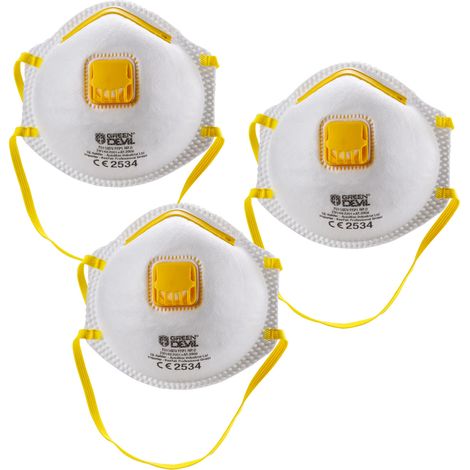 Kestek Feinstaub Masken FFP1 mit Ausatemventil 3er Set (1/5)