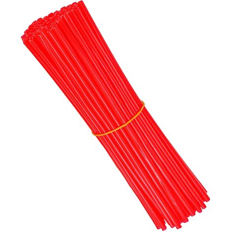 72pcs Autocollants PVC Pour Rayons Vélo Déco Rouge Universel BMX VTT Enfant 24 x 0.5cm (1/5)