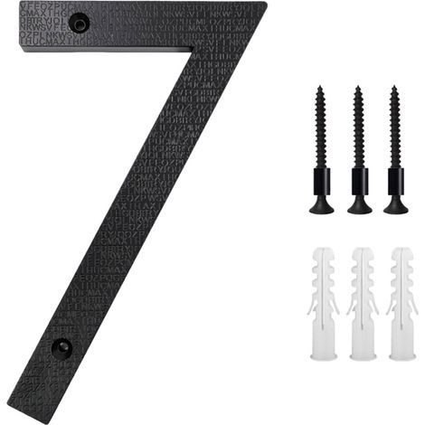 Chiffres Maison - 12,5 cm - ABS Noir Mat - Résistant Aux Intempéries - Pour Porte Extérieure Mur Ou Boîte Aux Lettres - Lot De 1 (1/5)