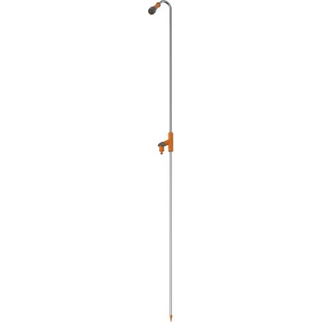 Primaster Gartendusche Aluminium 228 cm mit Erdspieß Pooldusche Außendusche