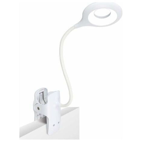 LaBlanc – LED-Leselampe, 3 verschiedene Einstellungen, augenschützende Clip-Lampe für Bücher, wiederaufladbare USB-Leselampe, Touch-Control-Clip-Schreibtischlampe