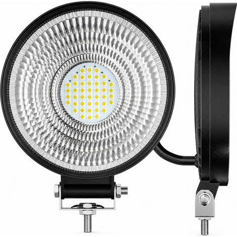 Phare de Travail LED Rond 44 LED, Faisceau Large Blanc pour Véhicules Tout-Terrain (1/5)