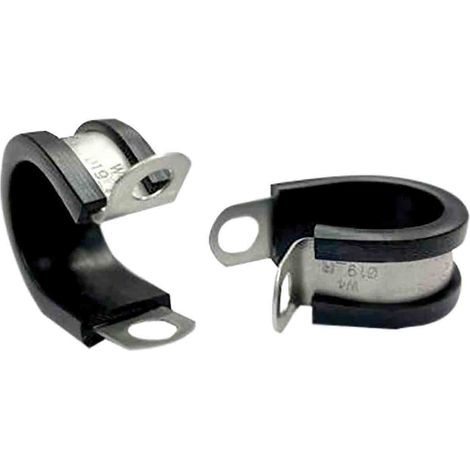 Clip en P, Acier Inoxydable A2 304 Noir, Diamètre intérieur 19mm ( Prix pour Sachet de 20 )