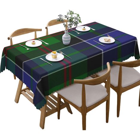Tischdecke mit Clan Paterson Tartanmuster, wasserabweisende und fleckenabweisende Tischdecke für Thanksgiving/Weihnachten (1/5)
