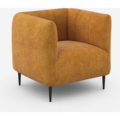 Design-Polstersessel Aprica, chenillegepolstert, ideal fürs Wohnzimmer - Gold (1/5)