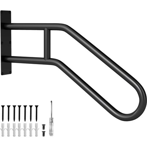 COSTWAY Corrimano per Scala, Ringhiera a Forma di U per 1-3 Gradini per Portico, Corrimano da Parete in Metallo Pesante per Anziani, Bambini e Feriti, 71 x 46 x 8 cm (1/5)