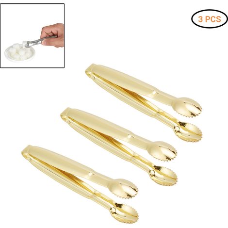 Lot de 3 pinces de service en acier inoxydable, mini-pinces pour sachets de thé au sucre, outil de cuisine
