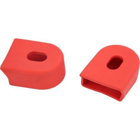 2 Housses en Silicone Rouge Anti-Rayures pour Pédalier VTT, Protection Manivelles de Vélo (1/5)