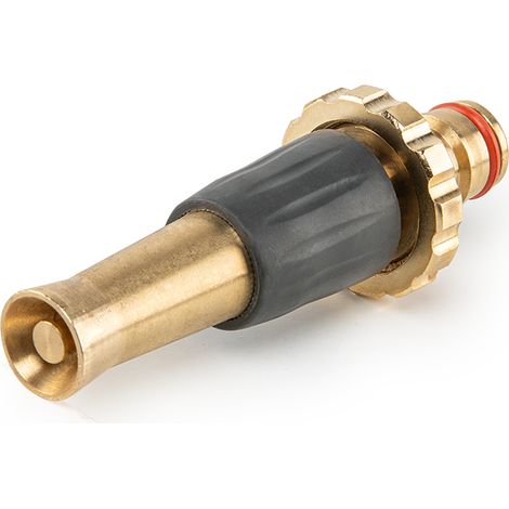 Boquilla de riego ajustable de latón Brass Soft, chorro regulable de precisión, ideal para jardines, resistente a la corrosión, conexión estándar.