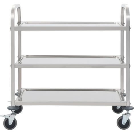 Maison Exclusive - Carrito de cocina de 3 alturas 96,5x55x90 cm a