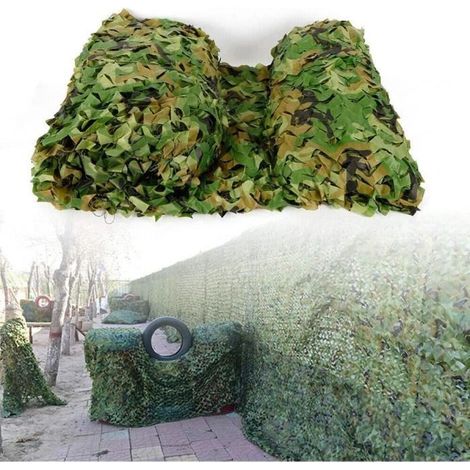 Filet de camouflage 6x4 m jungle camouflage photographie aérienne filet de protection solaire se protéger de la lumière extérieure (1/4)