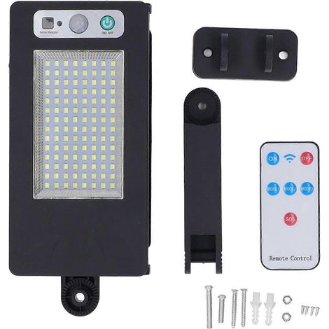 Solarleuchte mit Fernbedienung, IP64 wasserdicht, breite Ausleuchtung, weißes Licht für den Außenbereich