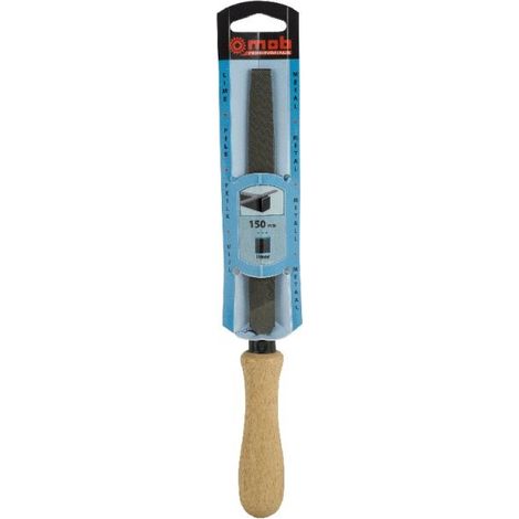 Lime plate pointue mi-douce – Manche bois dur PEFC – 2 bords plats – Acier allié au chrome – 125 à 200 mm – MOB (1/2)