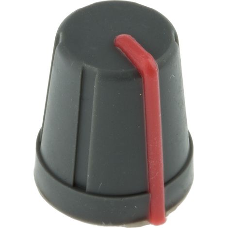 Bouton de potentiomètre RS PRO, Axe de 6.4mm, Diamètre de 13mm, Enfichable (1/2)