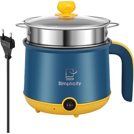 Cuiseur à vapeur électrique de 1,8 L, cocotte autocuisante portative antiadhésive pour la maison, le bureau, le dortoir (1/5)
