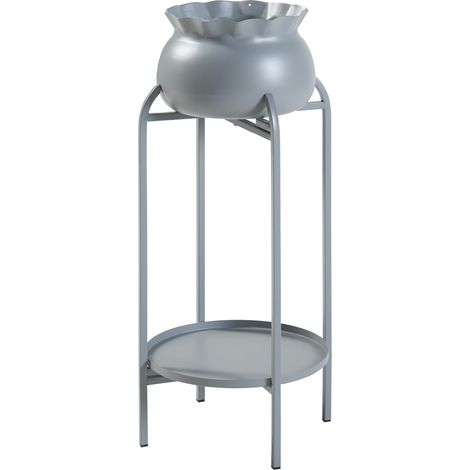 Soporte para plantas de exterior 81 x 40 x 40 cm gris 030010337
