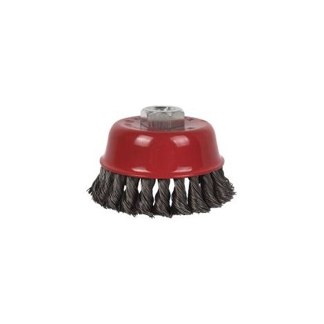 Brosse Boisseau Tressée M14 Ø100 Acier 0,5mm