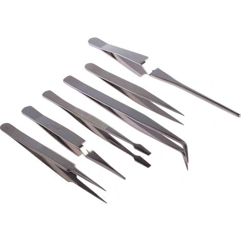 Kit de brucelles RS PRO en Acier nickelé ( Prix pour 1 Jeu ) (1/2)