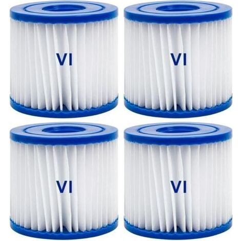 Cartouche filtrante de nettoyage de piscine 4 pièces pour BESTWAY VI compatible avec La y-z-spa\nÉléments filtrants (1/5)
