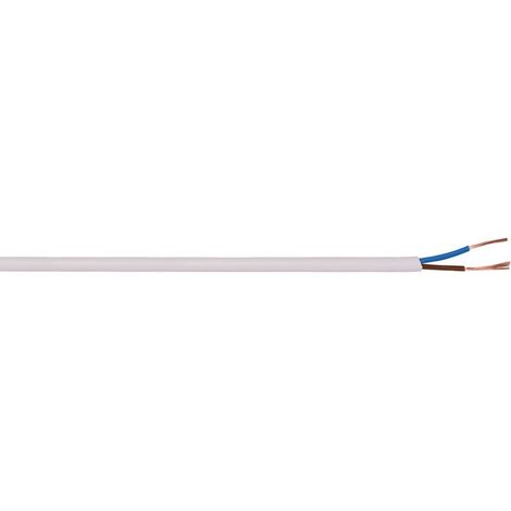 Câble H05vvf Blanc 2x1mm2 Câble Souple D'alimentation 2x1mm2 - Electraline (1/2)