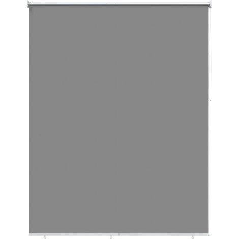 Store enrouleur, résistant aux UV, gris clair, 160 x 230 cm, fibre de polyester. (1/5)