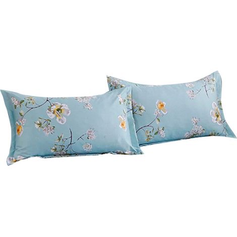 2 Taies d'oreiller en coton polyester doux et respirant, accessoire literie (48x74 cm) (1/5)