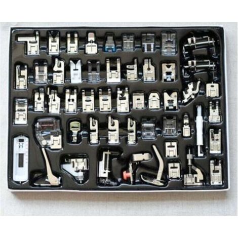 52 pièces de machine à coudre de pied multifonction de pied de presse professionnelle pour frère, chanteur et machine à coudre de maison, 505A ensemble de pied de presse +