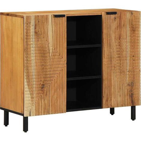 Sideboard with Shelf Brown 90 x 33 x 75 cm Solid Acacia wood vidaXL (1/5)