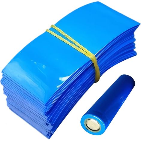 100 Stück 21700 Batterie-Wärmeschutzhüllen, PVC-Wärmeschutzhülle zur Batterieisolierung, Wärmeschutzfolie für Außenverpackungen, Blau (1/5)