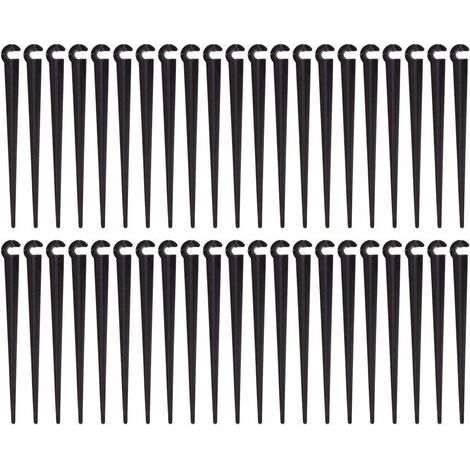 Piquets de Support de Tuyau d'irrigation Support Piquet de Tube Irrigation Goutte à Goutte Plastique Outil de Jardinage,Paquet de 100 (1/5)