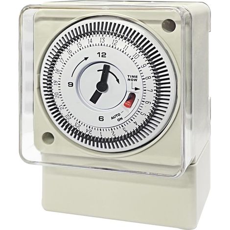 Minuterie mécanique 220-240 V 16 A 24 Heures, minuterie de Segment d'immersion, pour éclairage, radiateurs, piscines et Autres appareils ménagers(TH-189) (1/5)