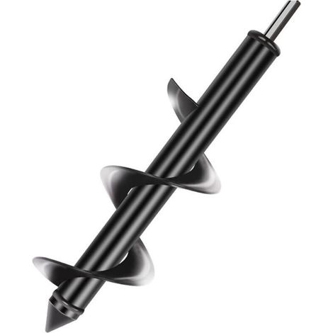 x 30 cm Erdbohrer für Bohrer, Gartenschneckenbohrer, Spiral-Gartenbohrer, Pflanzwerkzeug zum schnellen Bohren von Löchern et Pflanzen von Blumen, Bäumen, Sträuchern (1/4)