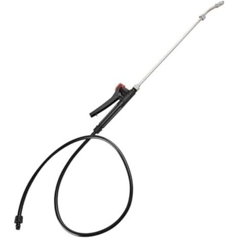 Arrosage pour LANCE, lance pulverisateur, pulvérisateur de jardin en acier inoxydable avec tuyau de 1,1 m pour paniers suspendus à eau, arbustes, noir et rouge (1/5)