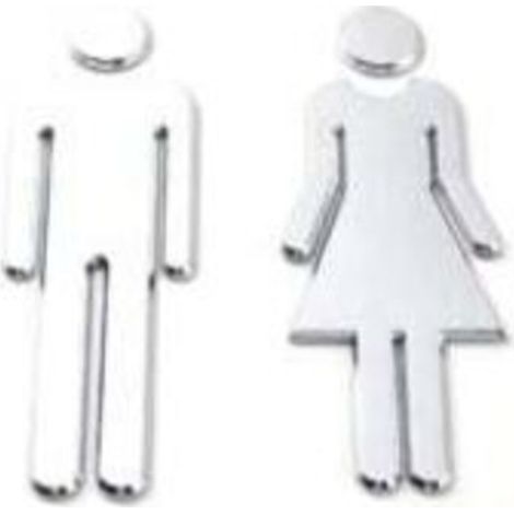 SHINING HOUSE 2-Zimmer-WC-Schild