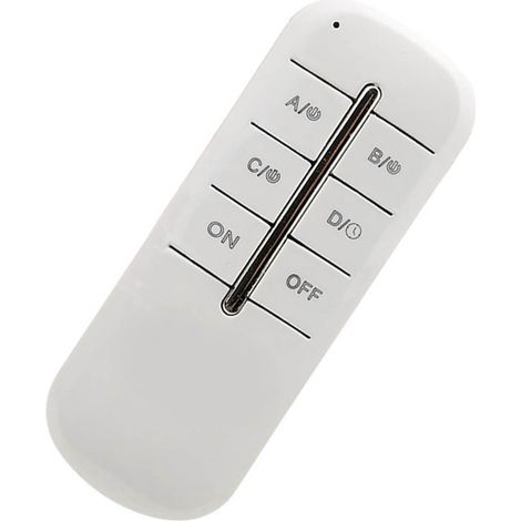 Interrupteur sans fil ON/OFF 180-240V avec récepteur RF pour lampe, télécommande 4 voies 4x1000W (1/5)