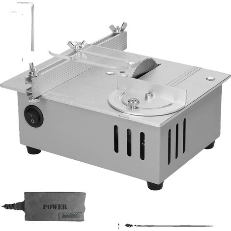 Scie sur table, Lame de scie réglable, Compacte et portable, BLANC (1/5)