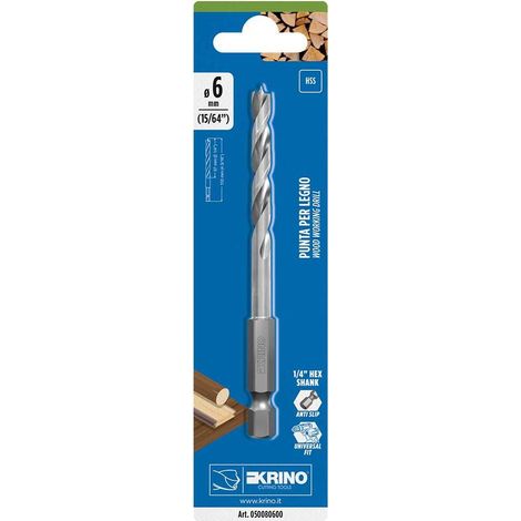 PUNTA RETTIFICATA PER LEGNO Ø 6 x L.110 mm - cf. da 1 pezzo