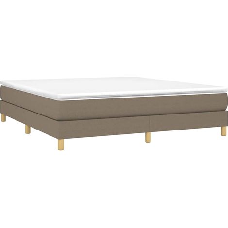 Boxspringbettgestell Taupe 180x200 cm Stoff vidaXL