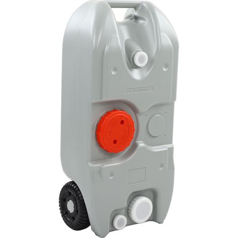 Réservoir d'eau portable 40L HDPE pour camping-car et bateau - Jerrycan à roues universel grande capacité (1/5)