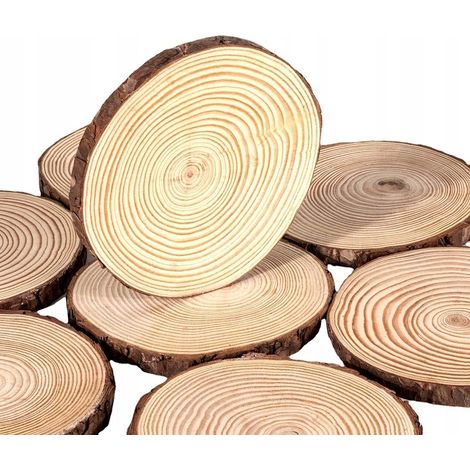 PLATO DE MADERA DE 10-12 cm, DECORACI脫N DE MESA Y PARED XL (1/5)