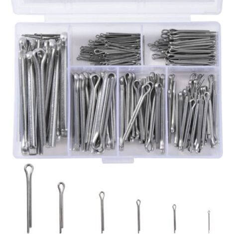 XEPHO Kit d'assortiment de broches fixes en acier inoxydable, 230 pièces, épingle à cheveux, cheville M1 M2 M2.5 M3 M4 M5, avec boîte de rangement