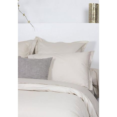 Taie d'oreiller - COTE DECO - Uni Coton - 50x70 cm - Ficelle - 100% Coton