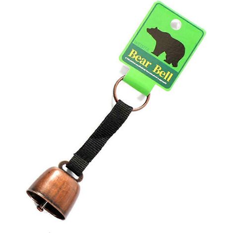 Frontiersman cloche anti-ours avec sangle colorée, éloigne les ours en randonnée, prévient les surprises, équipement de sécurité pour sentiers. (1/4)