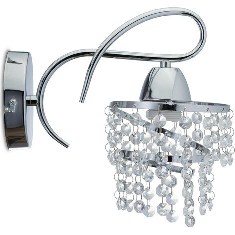 Kristall-Silber-Kristall-Wandlampe